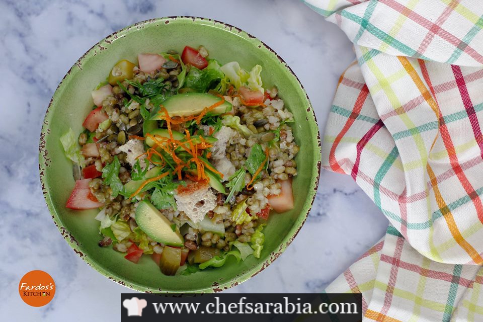 سلطة العدس الاخضر