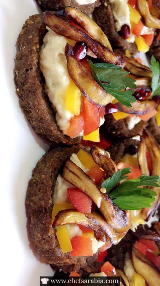 كبه مقليه مع متبل