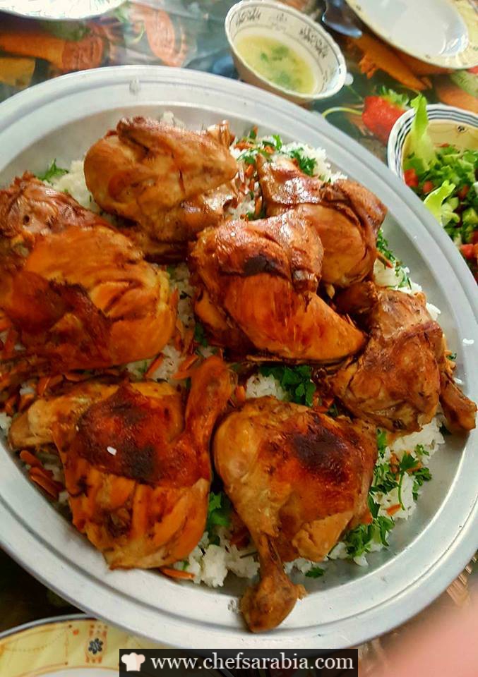 الفتة بالدجاج