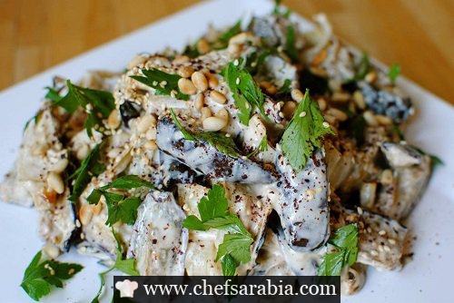 سلطة الباذنجان والبطاطس