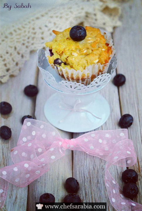 مفن وجبة الشوفان الكامل بالبلوبيري